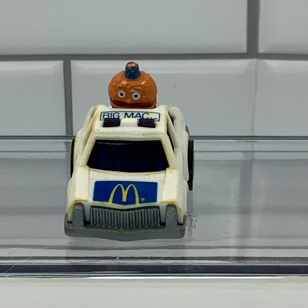 Vintage 1984 McDonalds Big Mac Police Car ERTL Diecast Toy Officer Big Mac White